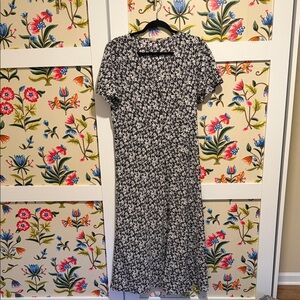 Levi's Black and White Floral Midi Dress
